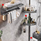 Frendorf | Moderne Badezimmer Zubehör Hardware Set Graue Handtuchstange Badregal Bad Hardware Set