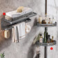 Frendorf | Moderne Badezimmer Zubehör Hardware Set Graue Handtuchstange Badregal Bad Hardware Set