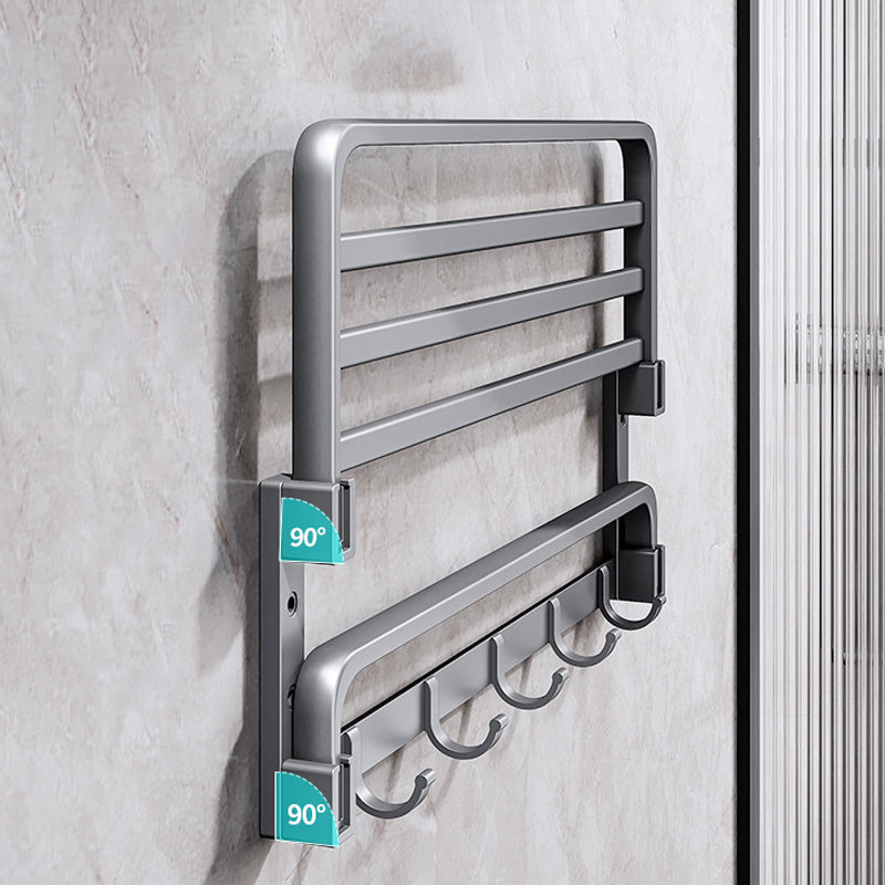 Frendorf | Moderne Badezimmer Zubehör Hardware Set Graue Handtuchstange Badregal Bad Hardware Set