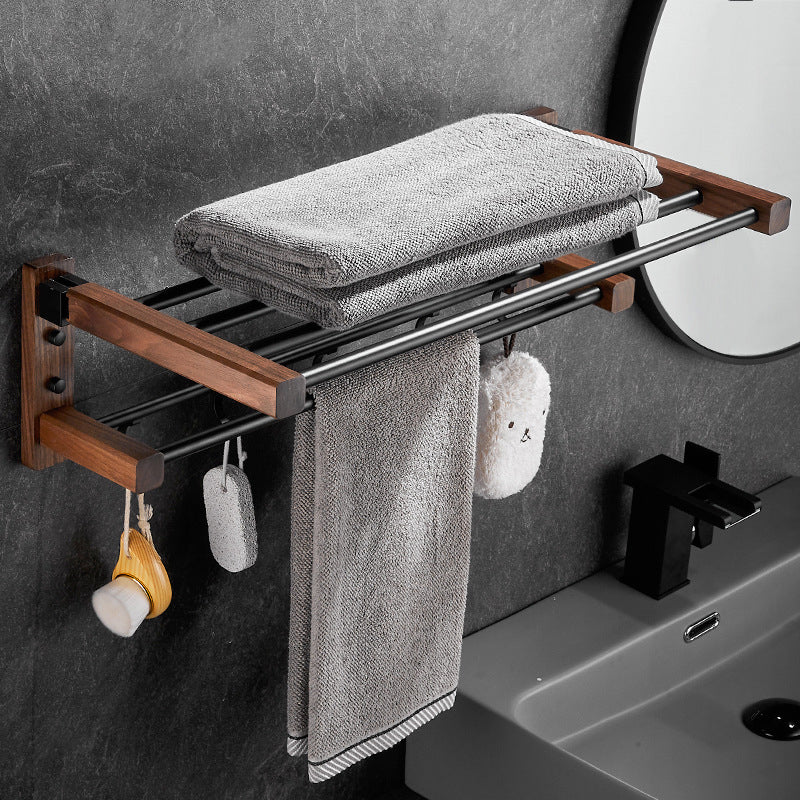 Frendorf | Holz- & Aluminium Badezimmerset Braun Badezimmerzubehörset