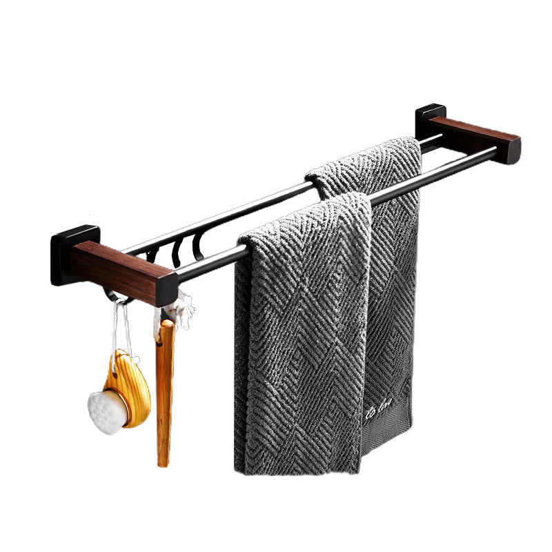 Frendorf | Holz- & Aluminium Badezimmerset Braun Badezimmerzubehörset