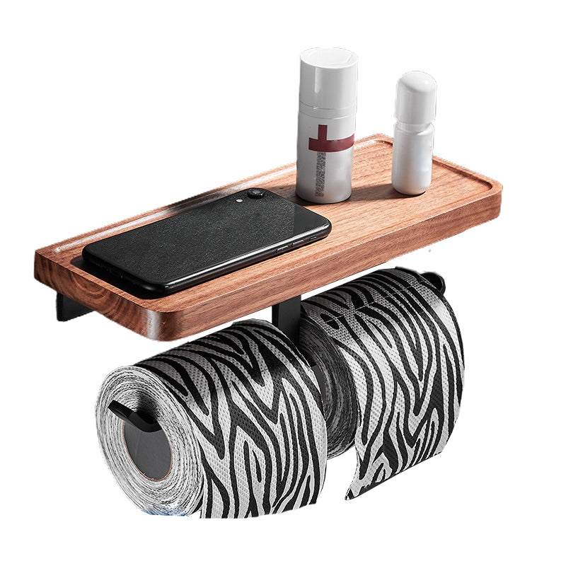 Frendorf | Holz- & Aluminium Badezimmerset Braun Badezimmerzubehörset