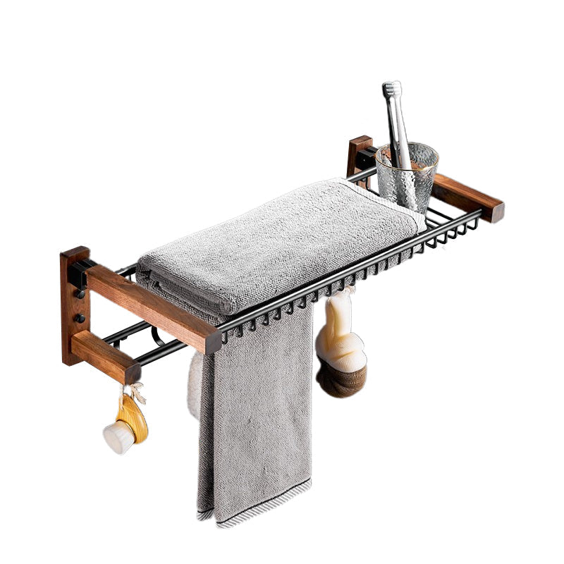 Frendorf | Holz- & Aluminium Badezimmerset Braun Badezimmerzubehörset