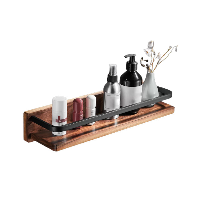 Frendorf | Holz- & Aluminium Badezimmerset Braun Badezimmerzubehörset