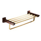 Frendorf | Traditionelles Badezimmer-Zubehörset Badregal Papierhalter Gold Badezimmer-Set