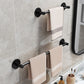 Frendorf | Aluminium Badezimmer Hardware Set Schwarzes Badezimmerzubehör Kit Handtuchhalter