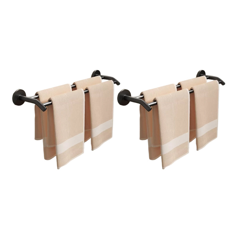 Frendorf | Aluminium Badezimmer Hardware Set Schwarzes Badezimmerzubehör Kit Handtuchhalter
