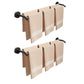 Frendorf | Aluminium Badezimmer Hardware Set Schwarzes Badezimmerzubehör Kit Handtuchhalter