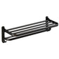 Frendorf | Klassisches Badzubehör Set in Aluminium Schwarz Finish Bademantelhaken/ Handtuchstange