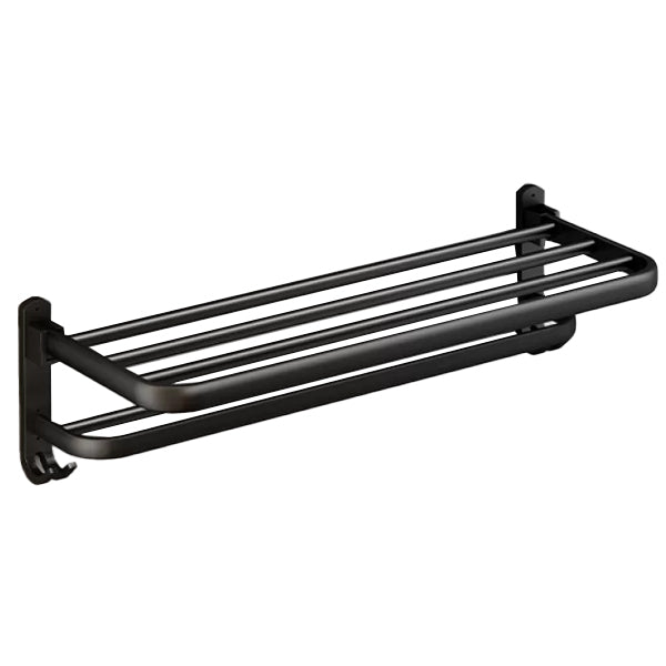 Frendorf | Klassisches Badzubehör Set in Aluminium Schwarz Finish Bademantelhaken/ Handtuchstange