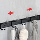 Frendorf | Klassisches Badzubehör Set in Aluminium Schwarz Finish Bademantelhaken/ Handtuchstange