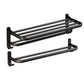 Frendorf | Klassisches Badzubehör Set in Aluminium Schwarz Finish Bademantelhaken/ Handtuchstange