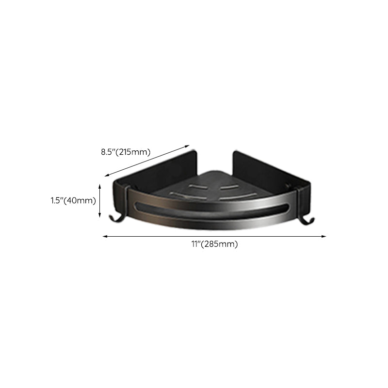 Frendorf | Klassisches Badzubehör Set in Aluminium Schwarz Finish Bademantelhaken/ Handtuchstange