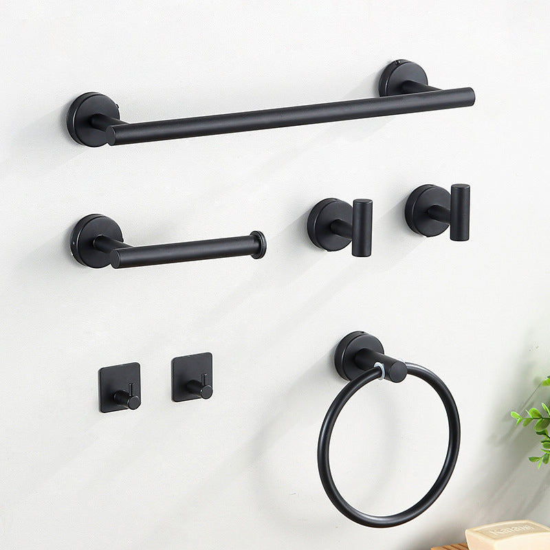 Frendorf | Modernes Badezimmer-Hardware-Set aus Edelstahl Gebürstetes Chrom Handtuchstange/Ring & Bademantel-Haken