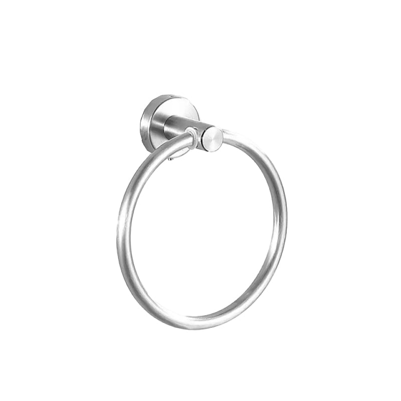 Frendorf | Modernes Badezimmer-Hardware-Set aus Edelstahl Gebürstetes Chrom Handtuchstange/Ring & Bademantel-Haken