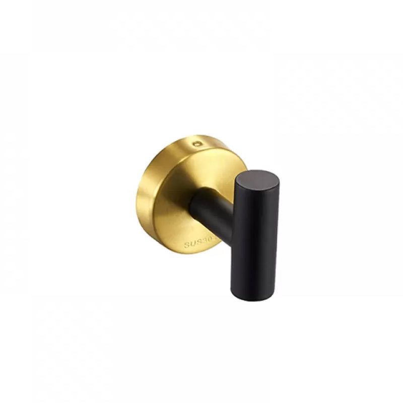 Frendorf | Modernes Badezimmer-Hardware-Set aus Edelstahl Gebürstetes Chrom Handtuchstange/Ring & Bademantel-Haken