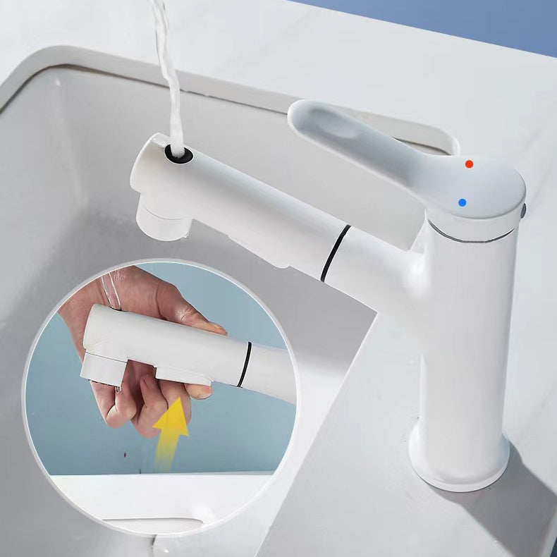 Frendorf | Moderner Waschbecken Wasserhahn Einfarbig Kupfer Waschbecken Wasserhahn für Badezimmer