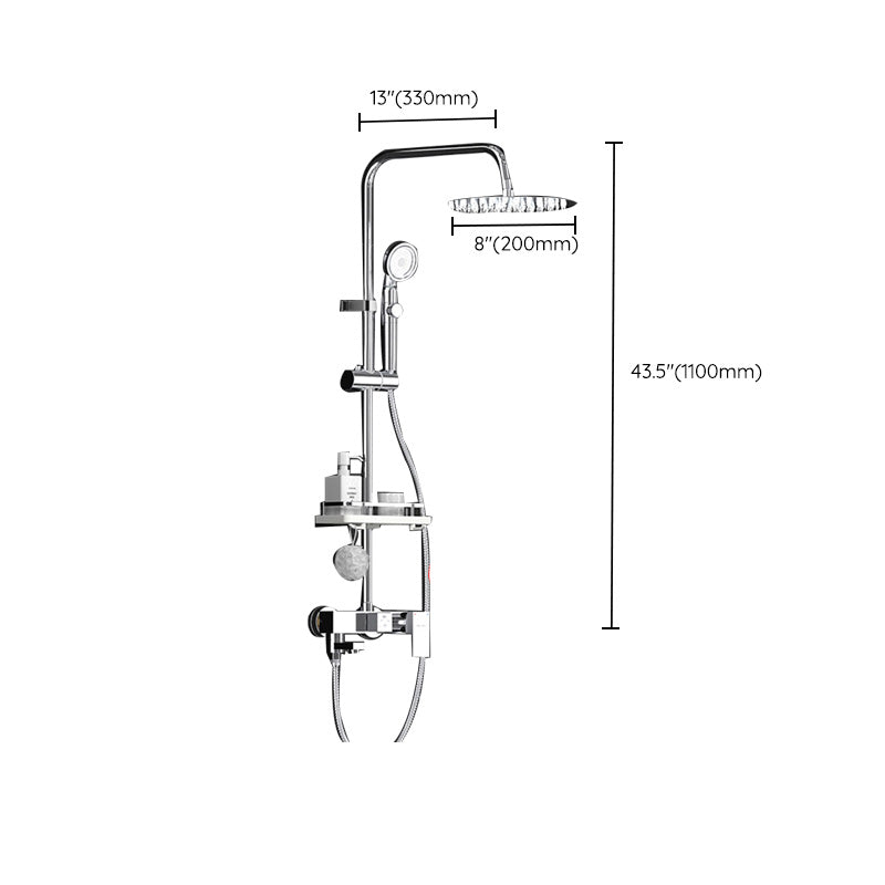 Frendorf | Wandmontiertes Duschsystem Griff Hebel Spot Resist Kupfer Duschsystem