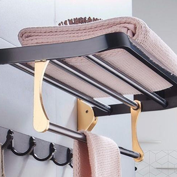Frendorf | Modernes Badezimmerbeschläge Set Badregal Papierhalter Badezimmer Zubehörset
