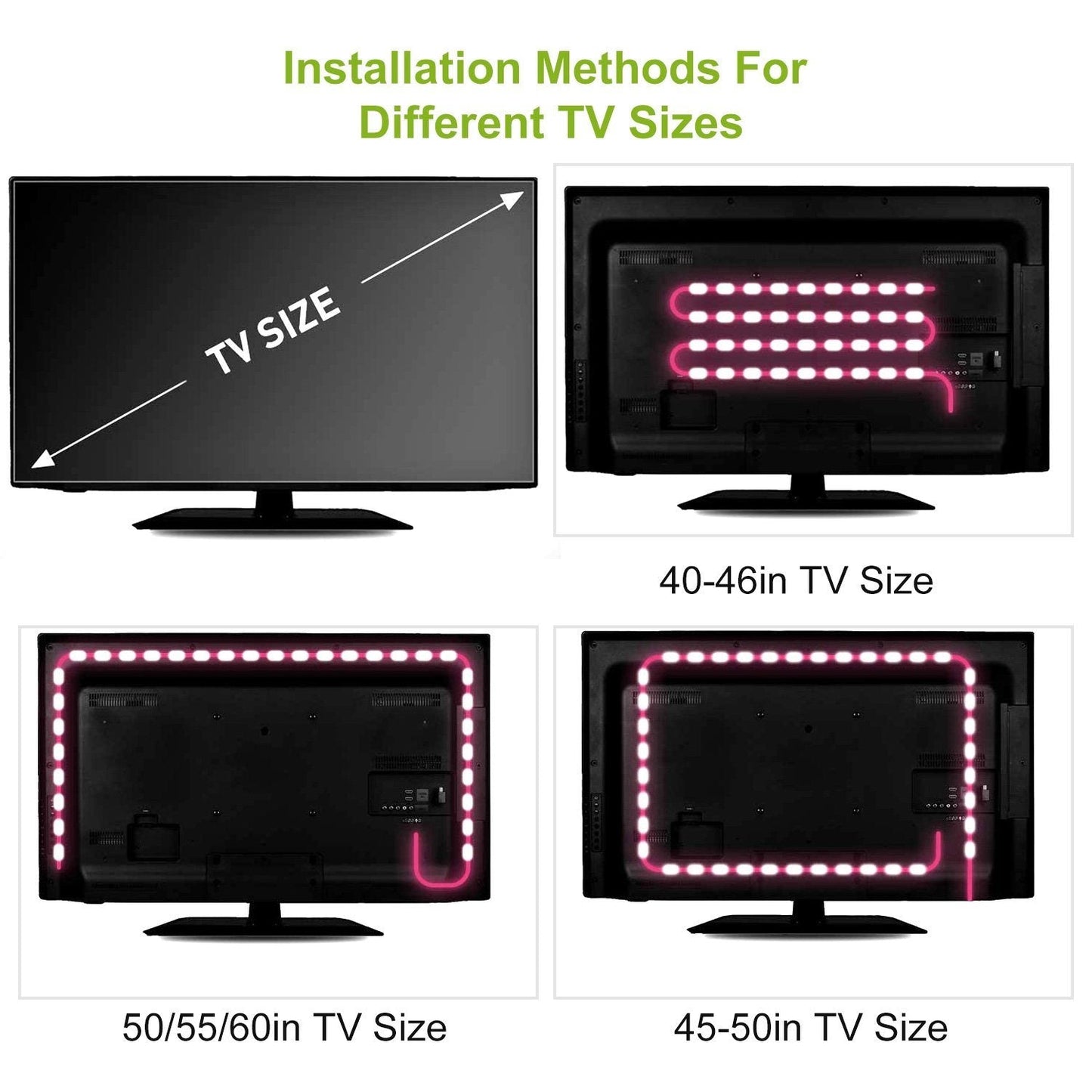 Frendorf | 6.56ft TV LED Hintergrundbeleuchtung RGB Streifenlicht USB Monitor Beleuchtung