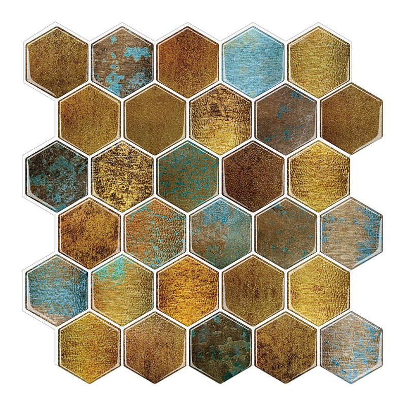 Frendorf | Fliesen-Abziehen & -Kleben Kunststoff Wasserfeste Hexagonale Fliesen-Abziehen & -Kleben für Dusche