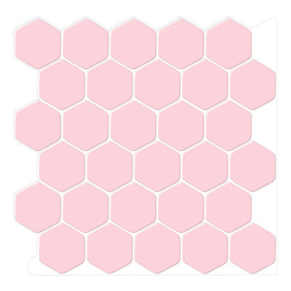 Frendorf | Selbstklebende Fliesen Einfarbig Hexagonal Kratzfest Selbstklebende Fliesen