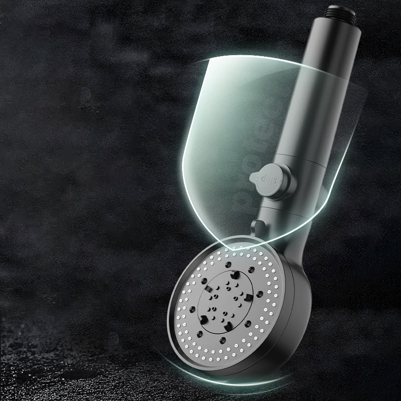 Frendorf | Badezimmer Duschkopf 5-Strahl Rund Handbrause Halter Wandmontage Duschkopf