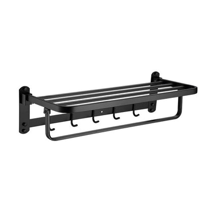 Frendorf | Modernes Badezimmer Zubehör Set Badeablage Handtuchhalter Matt Schwarz Bad Hardware Set