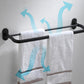 Frendorf | Modernes Badezimmer Zubehör Set Badeablage Handtuchhalter Matt Schwarz Bad Hardware Set