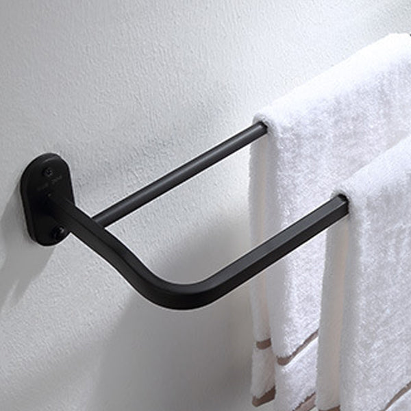Frendorf | Modernes Badezimmer Zubehör Set Badeablage Handtuchhalter Matt Schwarz Bad Hardware Set