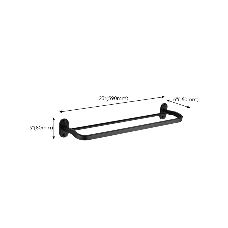 Frendorf | Modernes Badezimmer Zubehör Set Badeablage Handtuchhalter Matt Schwarz Bad Hardware Set