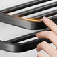 Frendorf | Modernes Aluminium-Badezimmerzubehör-Set Matt Schwarz Badregal/Handtuchhalter/Papierhalter