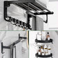 Frendorf | Modernes Aluminium-Badezimmerzubehör-Set Matt Schwarz Badregal/Handtuchhalter/Papierhalter