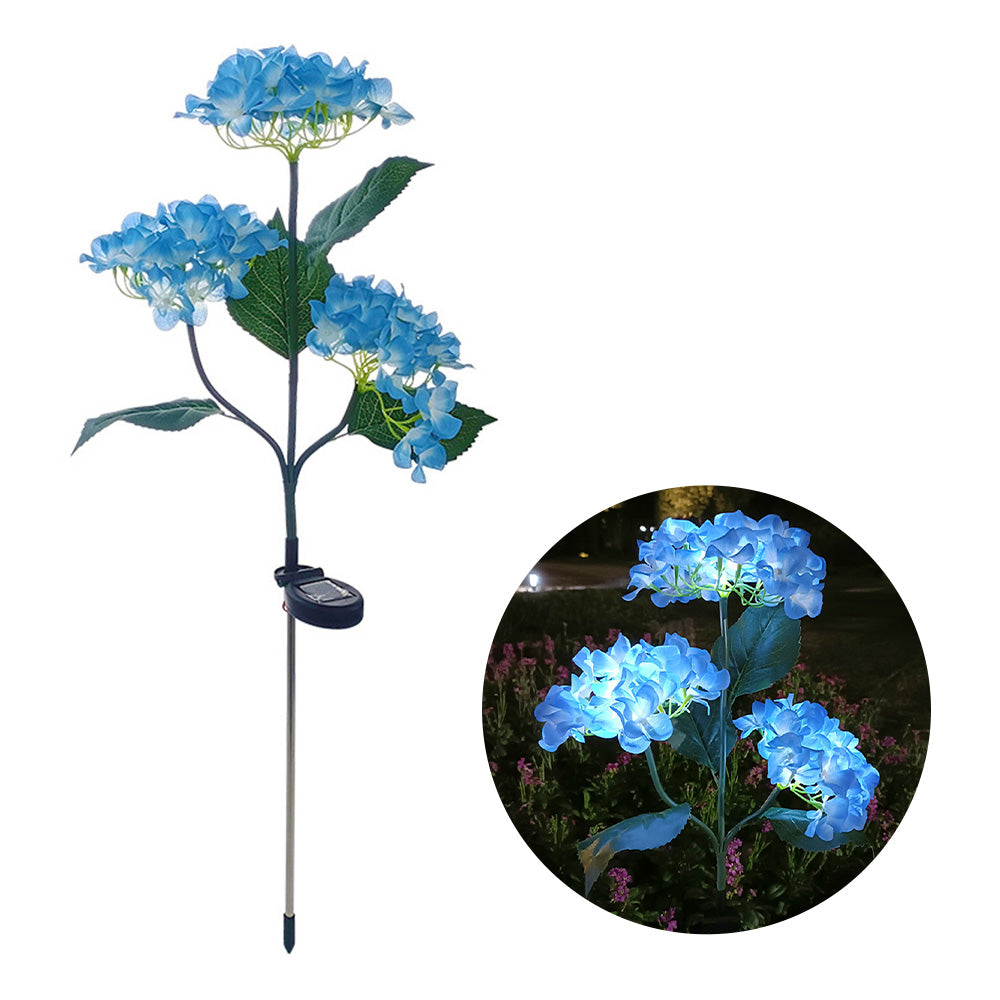 Royaleva Solar-Hortensien-Gartenlichter - Lebendige LED-Blumenstecker für die Außendekoration