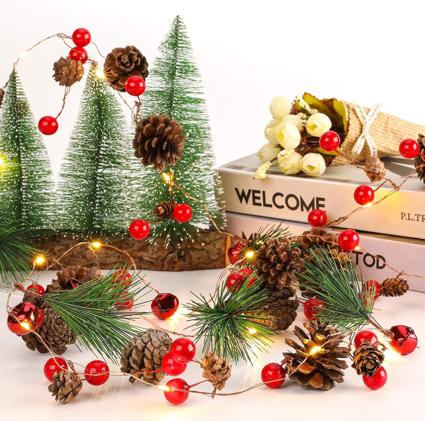 Frendorf | 6,5 Fuß. 20 LED Weihnachtsgirlande mit Lichtern