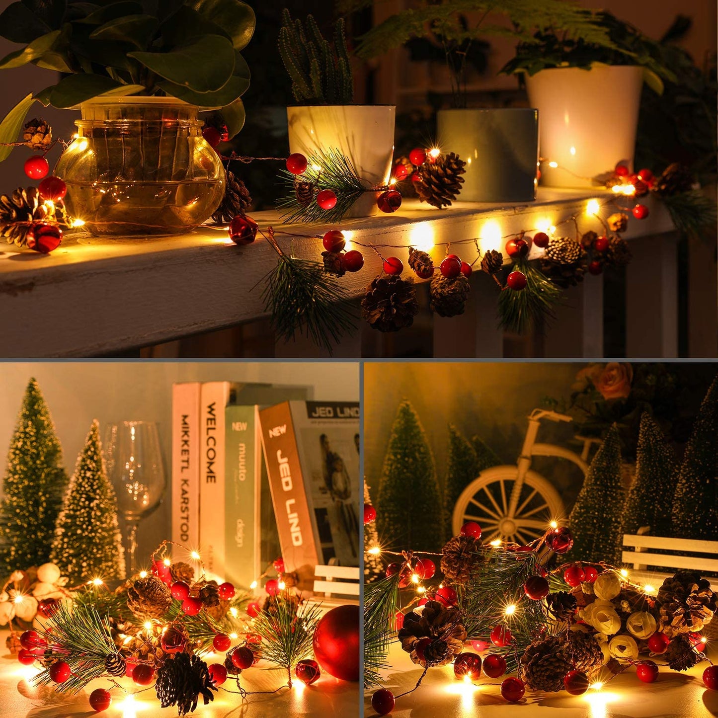 Frendorf | 6,5 Fuß. 20 LED Weihnachtsgirlande mit Lichtern
