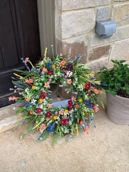 Handgemachter Texas Wildblumenkranz