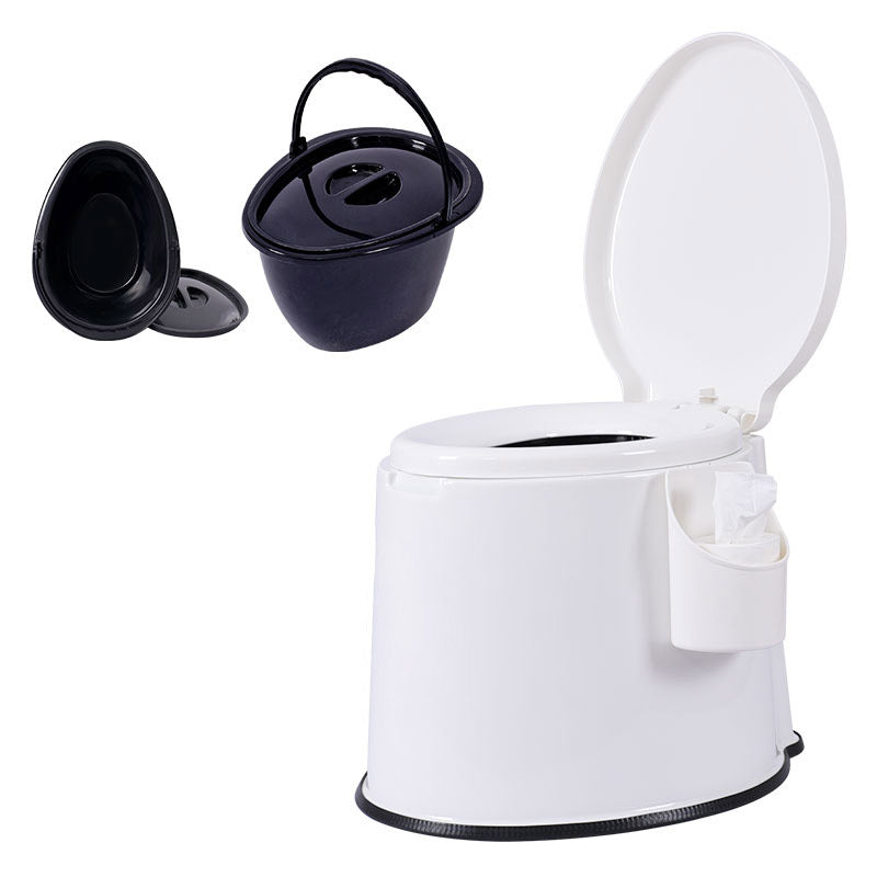 Frendorf | Moderne Kunststoff-WC-Bodenstehende Toilette mit sanftem Schließsitz für das Badezimmer