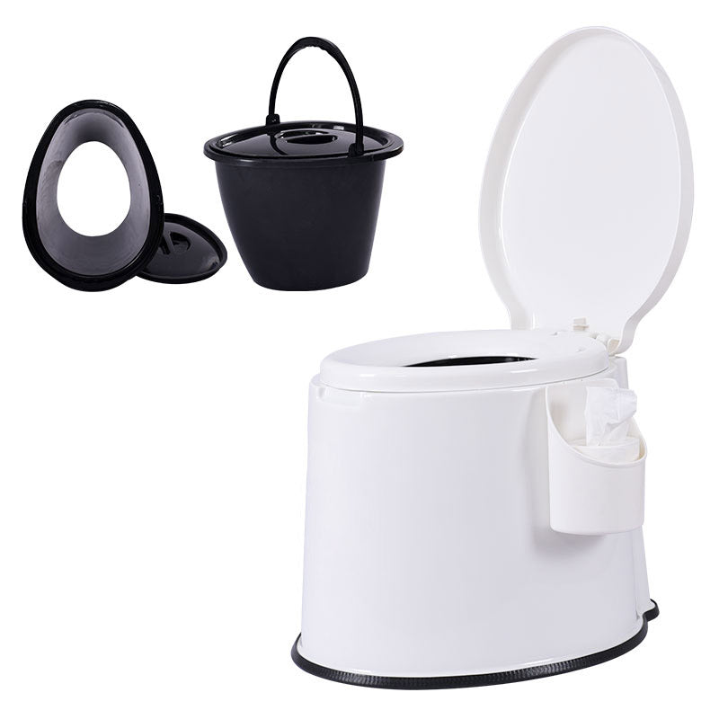 Frendorf | Moderne Kunststoff-WC-Bodenstehende Toilette mit sanftem Schließsitz für das Badezimmer