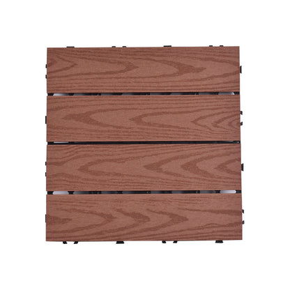 Frendorf | Modernes Kunststoffholz-Laminatplankendeck im Freien, schimmelresistentes Laminat