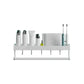 Frendorf | 2-teiliges modernes Badezimmer-Accessoire-Set Weiß rechteckiges Badregal