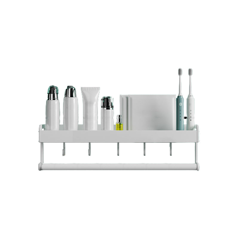 Frendorf | 2-teiliges modernes Badezimmer-Accessoire-Set Weiß rechteckiges Badregal