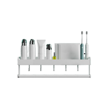 Frendorf | 2-teiliges modernes Badezimmer-Accessoire-Set Weiß rechteckiges Badregal