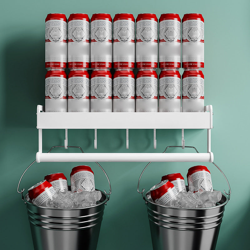 Frendorf | 2-teiliges modernes Badezimmer-Accessoire-Set Weiß rechteckiges Badregal
