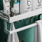 Frendorf | 2-teiliges modernes Badezimmer-Accessoire-Set Weiß rechteckiges Badregal