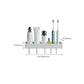 Frendorf | 2-teiliges modernes Badezimmer-Accessoire-Set Weiß rechteckiges Badregal