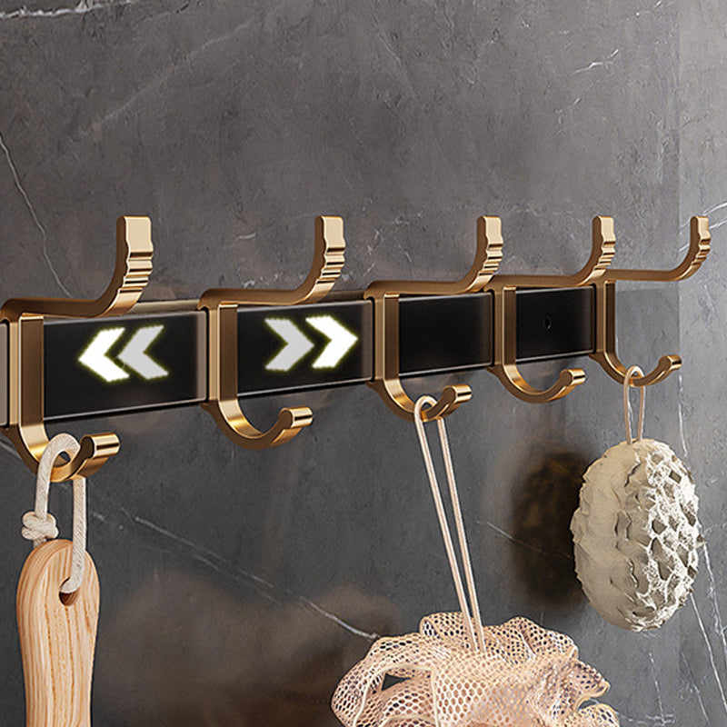 Frendorf | Schwarzes und Messing Badezimmer Hardware Set Modern Edelstahl Badregal/Handtuchhalter/Papierhalter