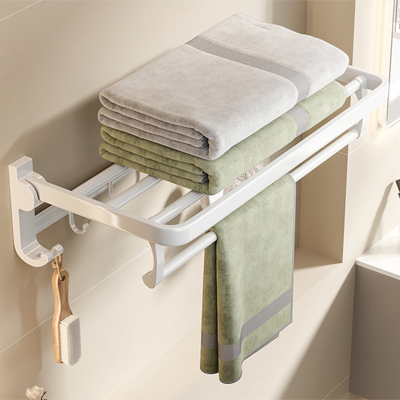 Frendorf | Weißes Badezimmer Zubehör Set Zeitgemäßes Aluminium Badezimmer Zubehör Kit mit Handtuchhalter