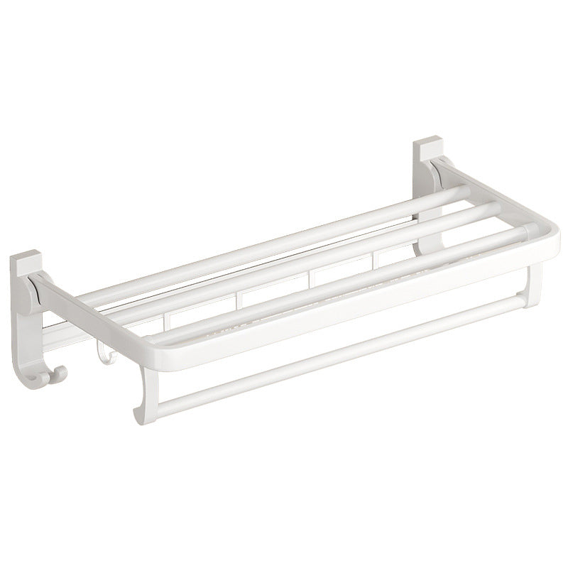 Frendorf | Weißes Badezimmer Zubehör Set Zeitgemäßes Aluminium Badezimmer Zubehör Kit mit Handtuchhalter