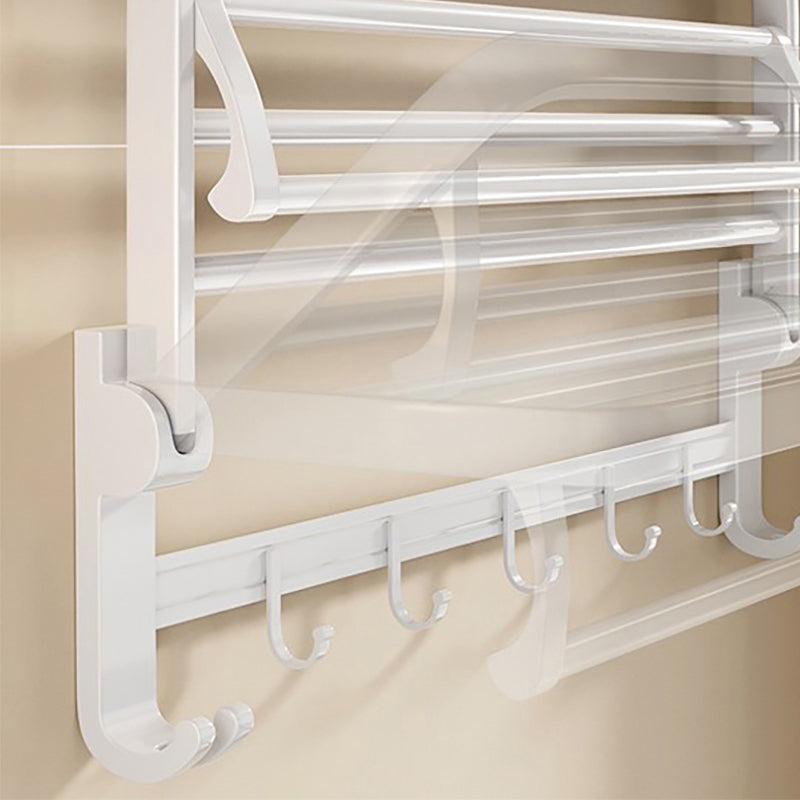 Frendorf | Weißes Badezimmer Zubehör Set Zeitgemäßes Aluminium Badezimmer Zubehör Kit mit Handtuchhalter